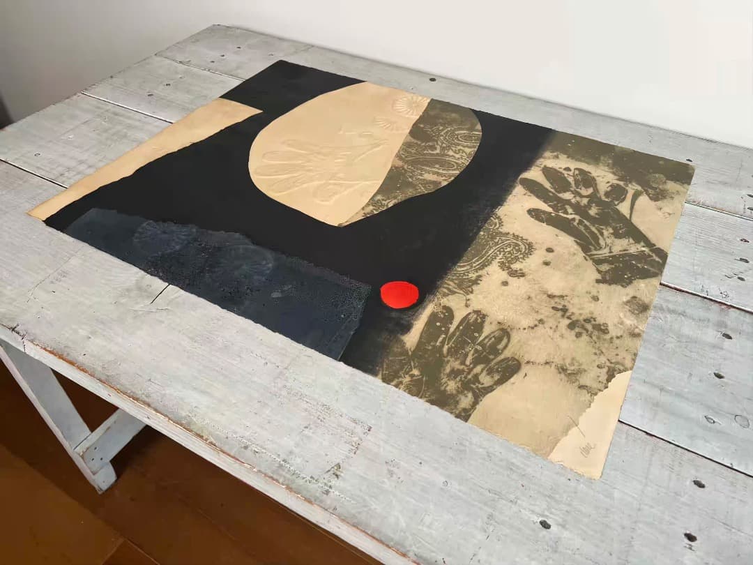 【希少】アントニー・クラーベ③ 「赤い点」 カーボンランダム/エンボス