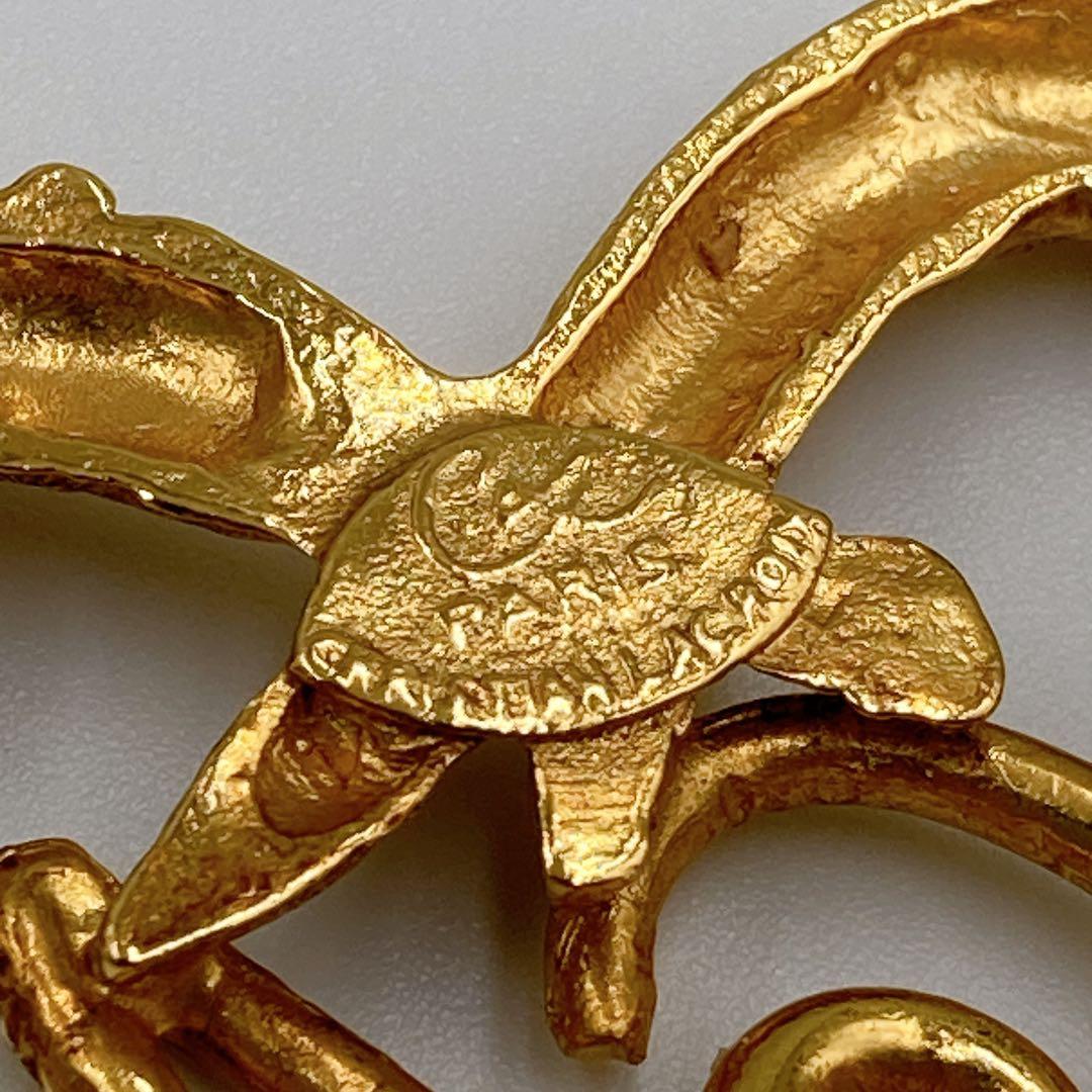 【美品】クリスチャンラクロワ ハート ブローチ ヴィンテージ ゴールド