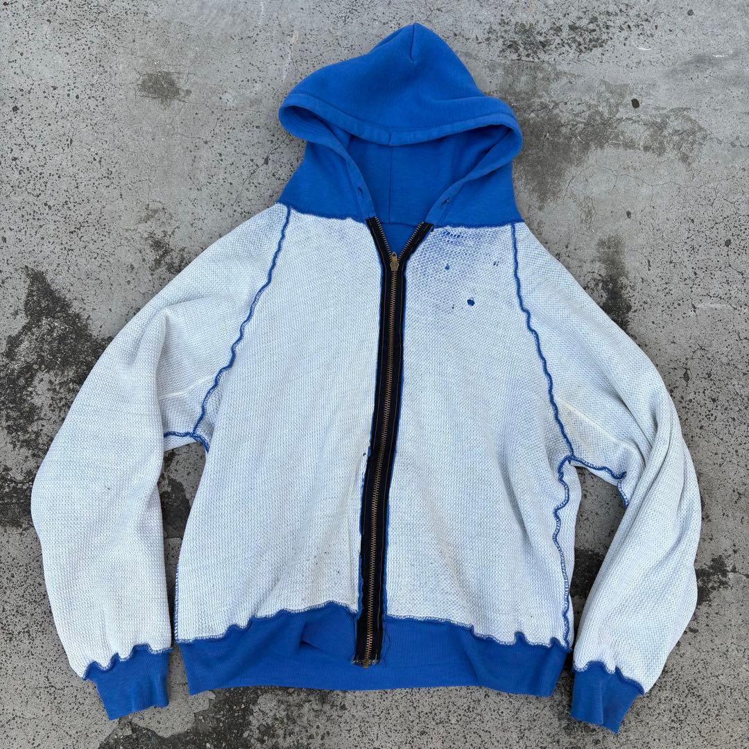 70s ジップパーカー　裏サーマル
