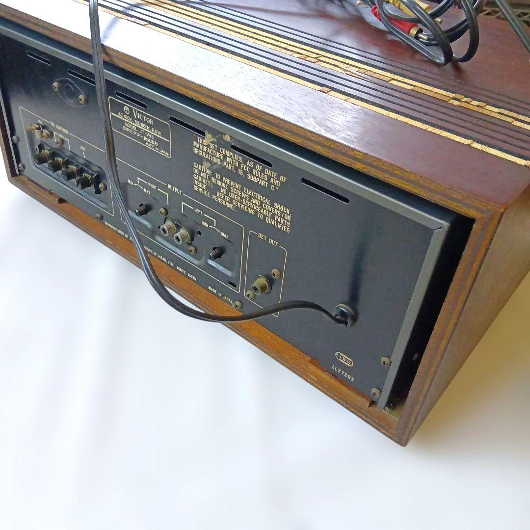 昭和レトロ品 Victor JT-V6 FMステレオチューナー キャビネット付