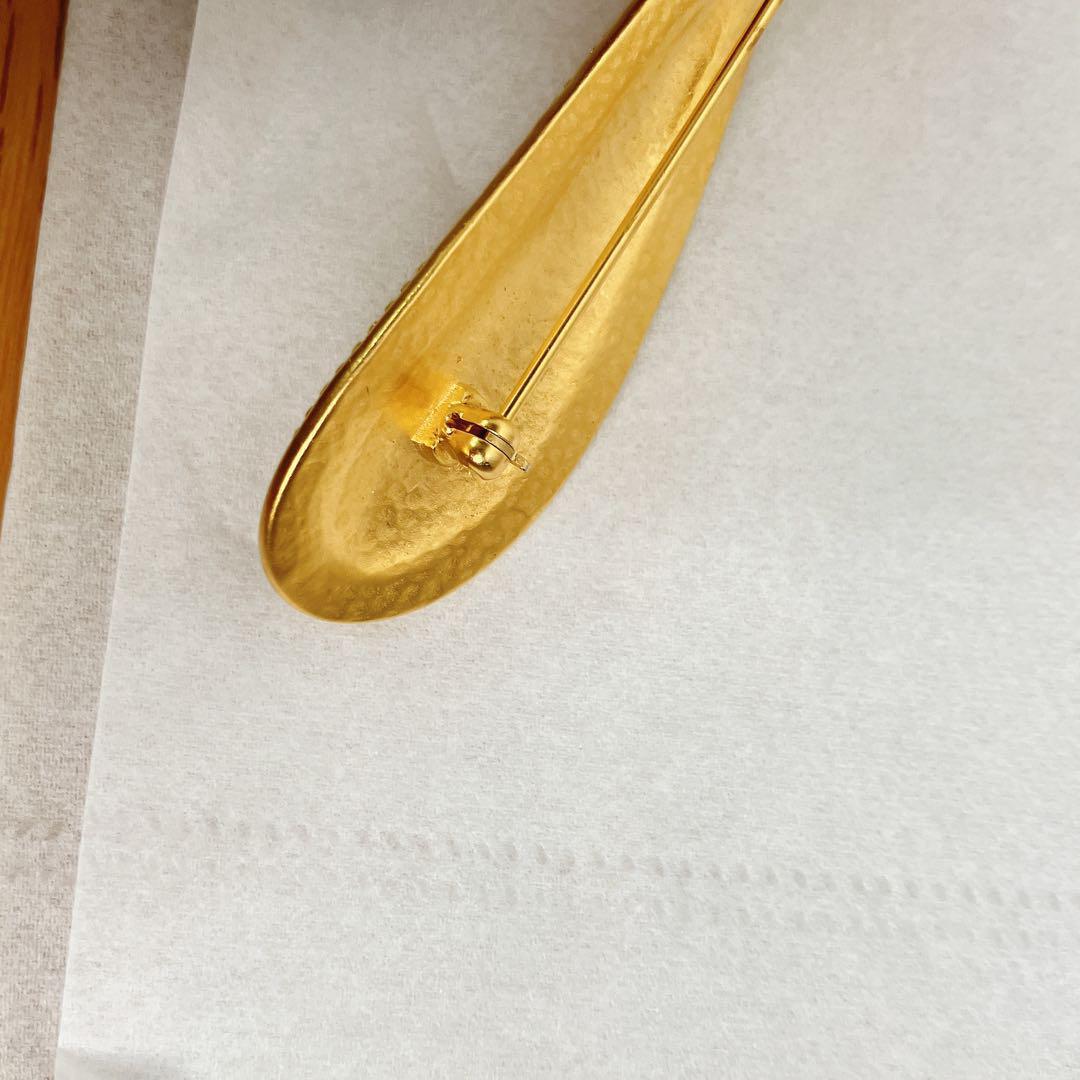 KARL LAGERFELD？ ブローチ フォーク モチーフ 4連 パール