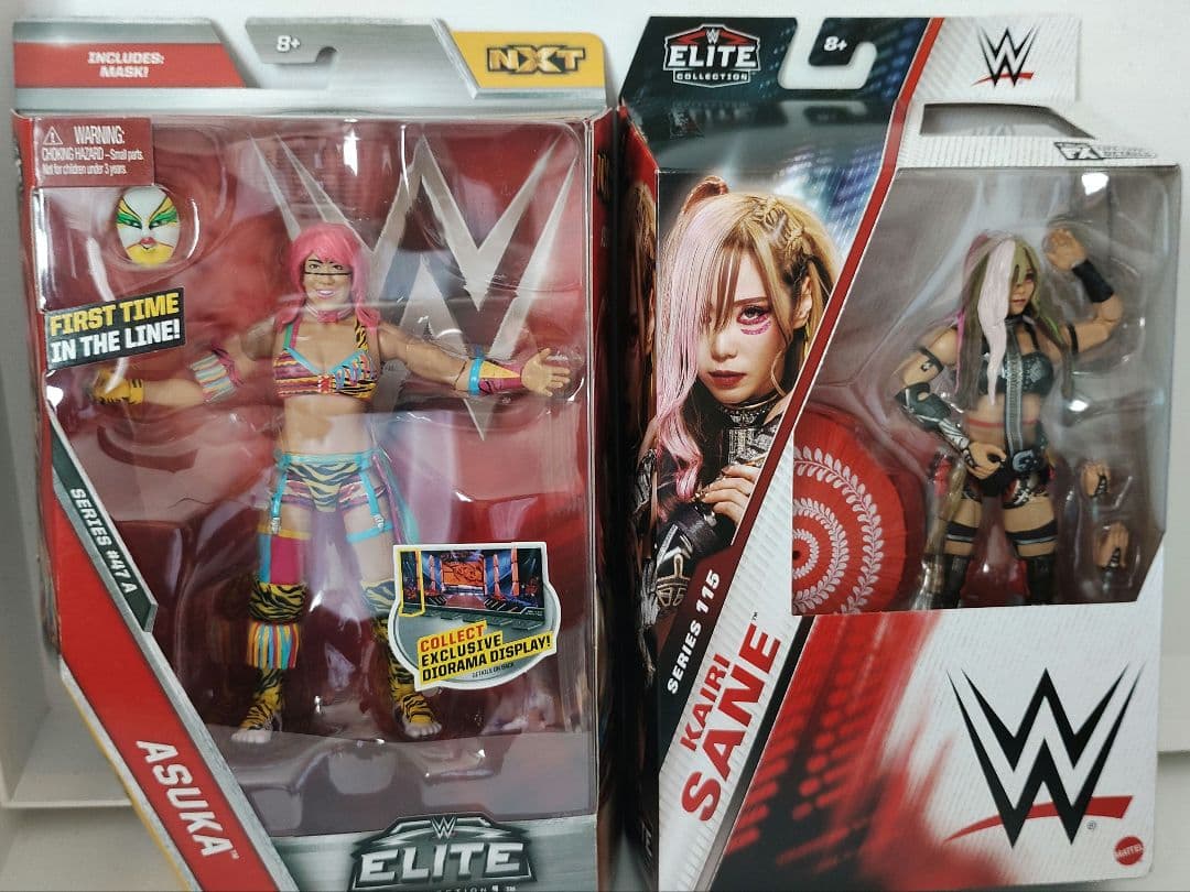 マテル社版　WWEプロレスフィギュア　カブキウォリアーズ　Asuka＆kairi