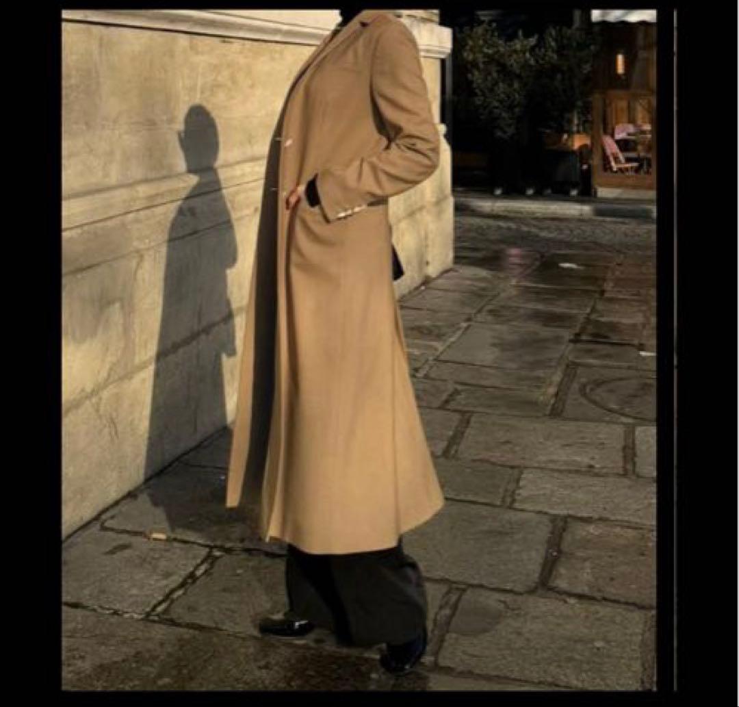 JENNE モダンロングジャケットL キャメル