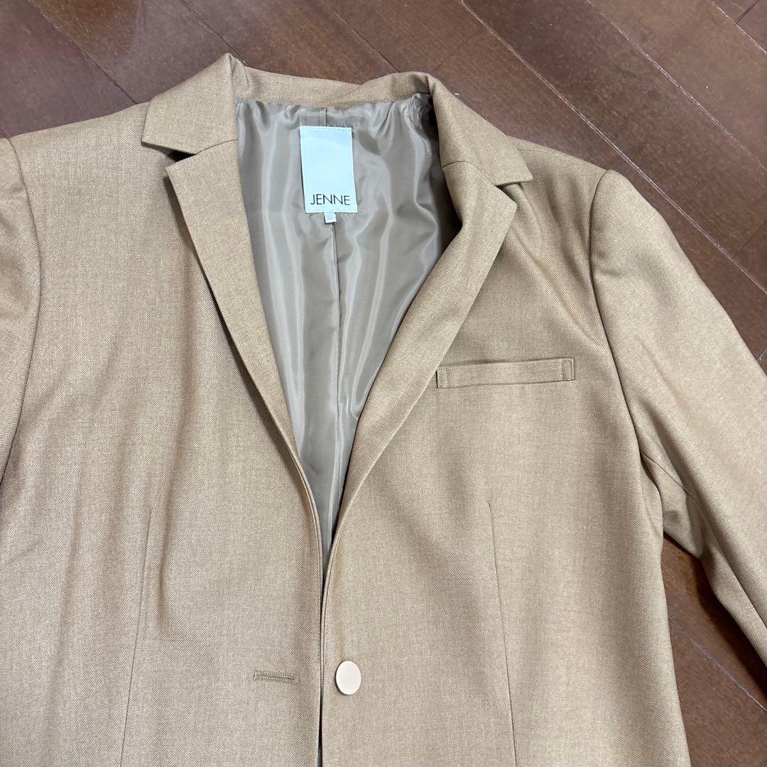 JENNE モダンロングジャケットL キャメル