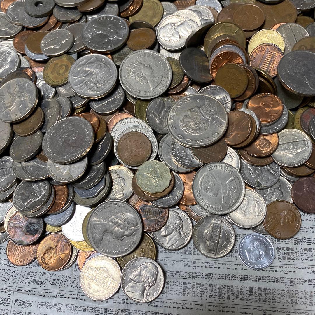 外国 昔の貨幣 古銭 世界の まとめ売り 正味5.1Kg NO.32