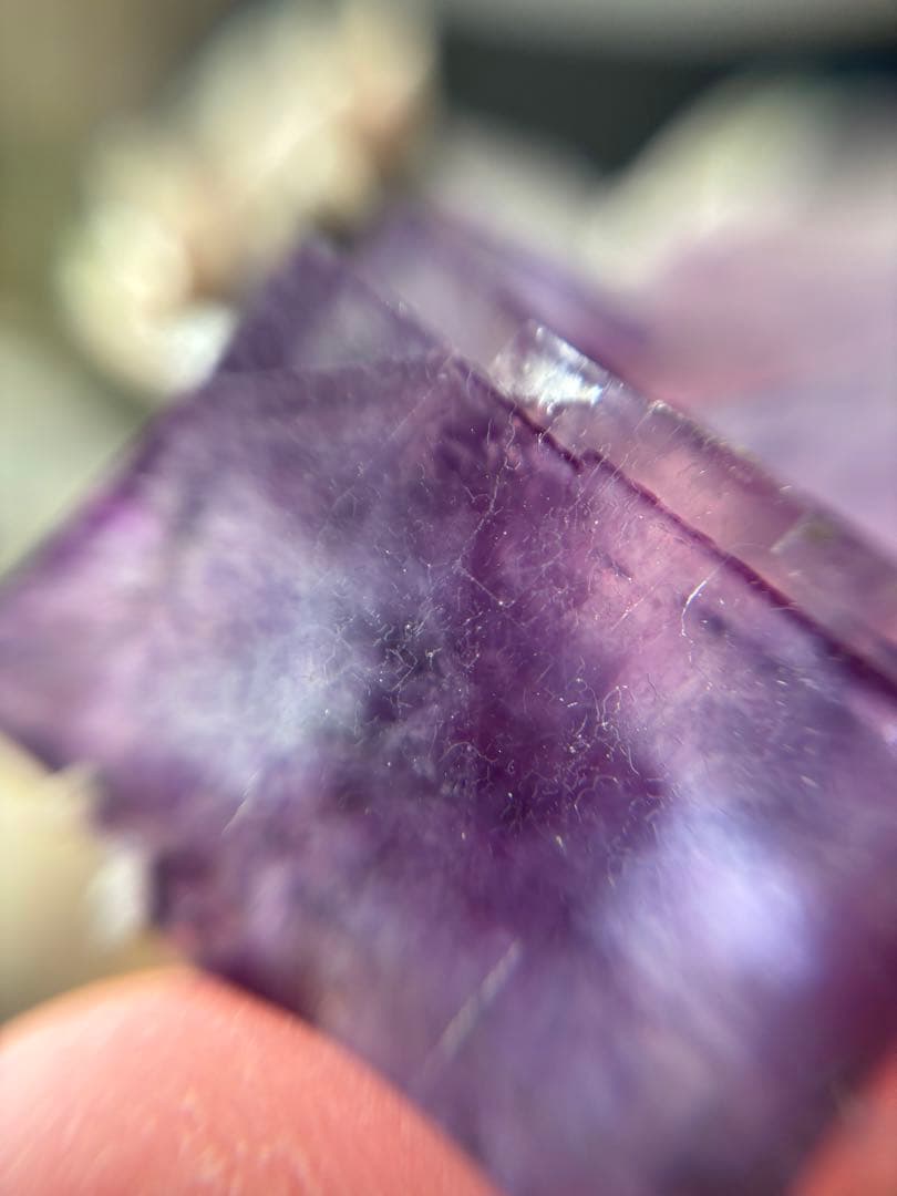 し*ま様 中国　ヤオガンシャン　パープルブルー　フローライト　結晶　原石　鉱物標