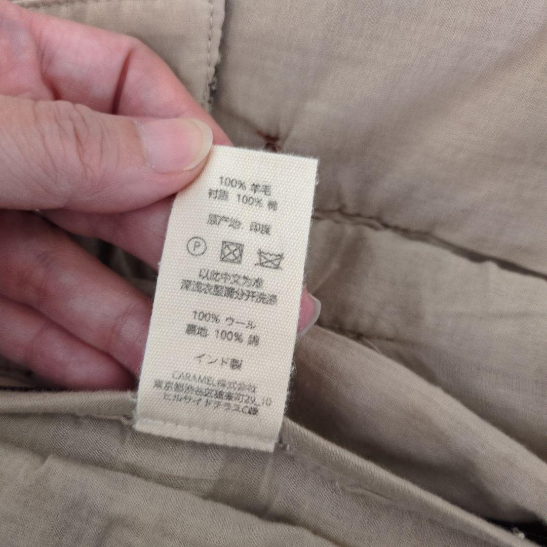 caramel チェック 吊り スカート8Y