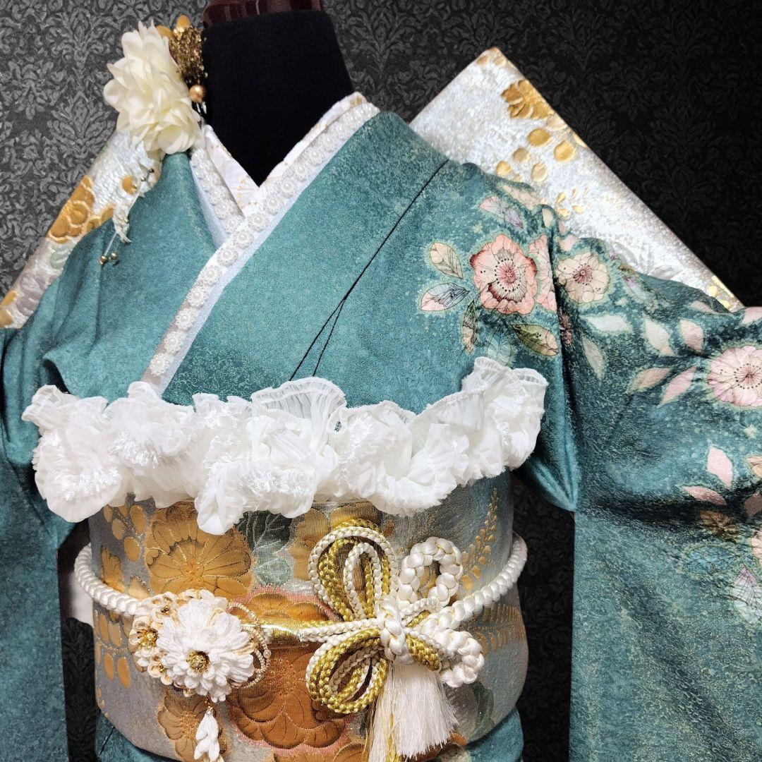 お直し無料！振袖フルセット(8点)・辻ヶ花・辻が花・絞り・作家物・翠山工房・落款