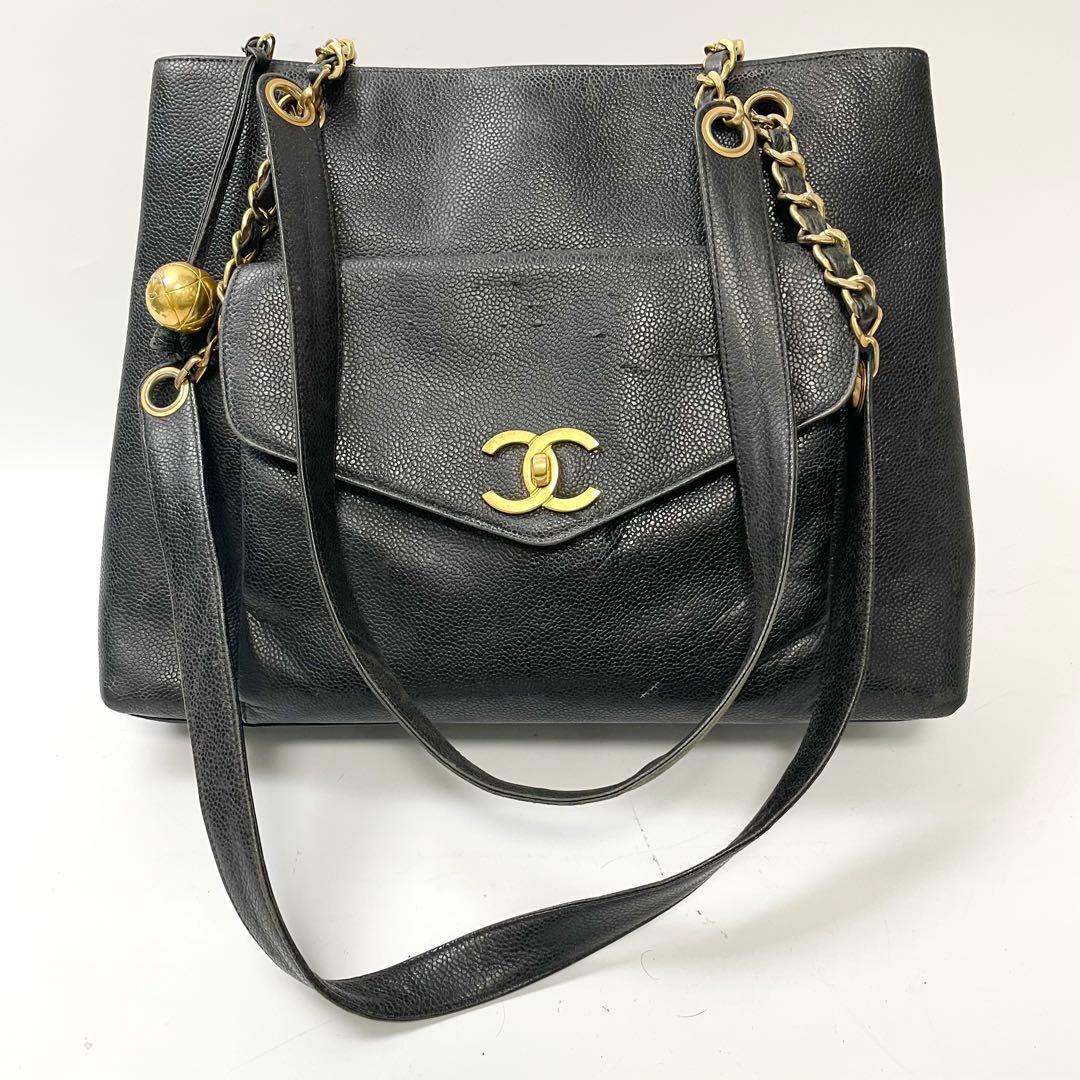 Yuko☆シャネル　キャビアスキン　ターンロック　チェーン　ショルダー