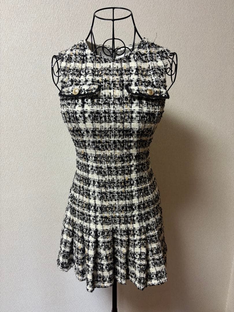 DEA.by ROSE de FLEURS ツイードノースリーブワンピース　S