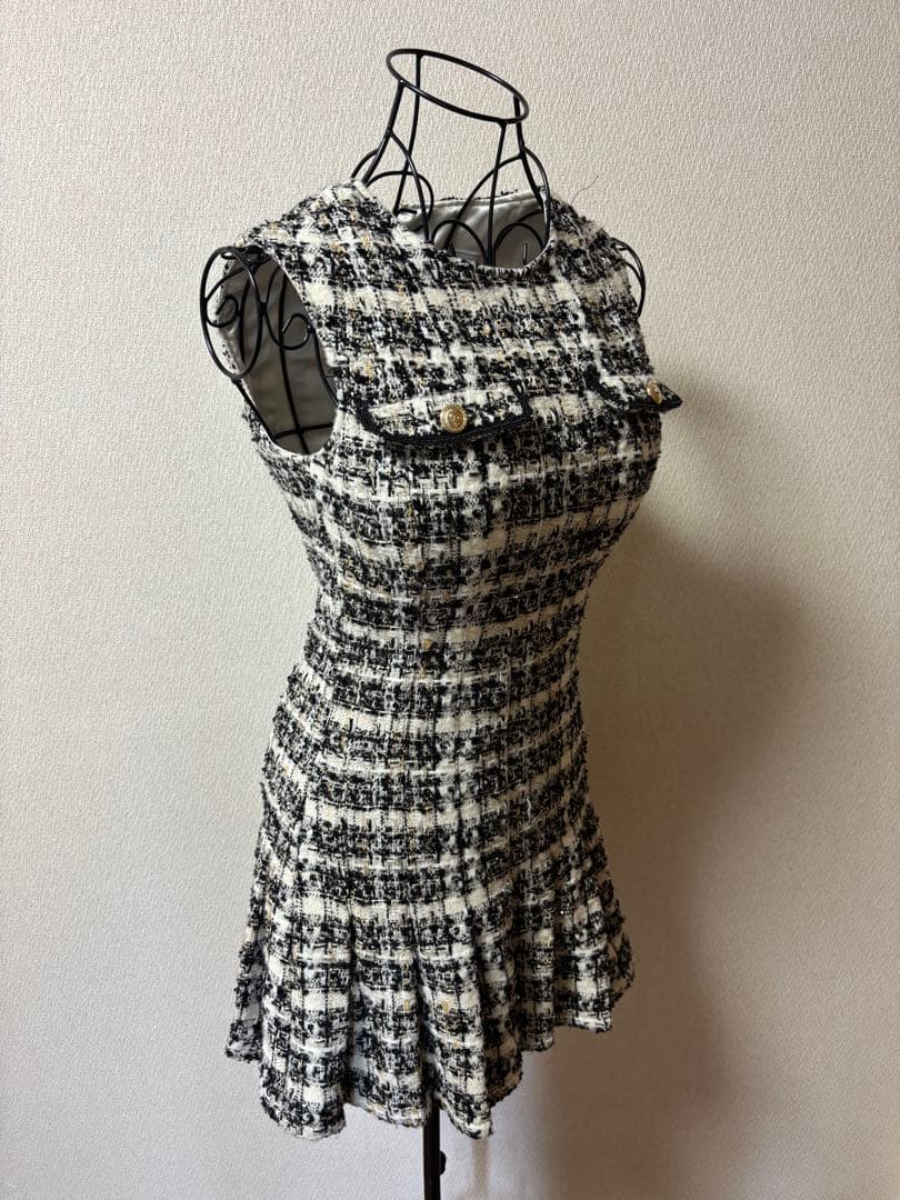 DEA.by ROSE de FLEURS ツイードノースリーブワンピース　S