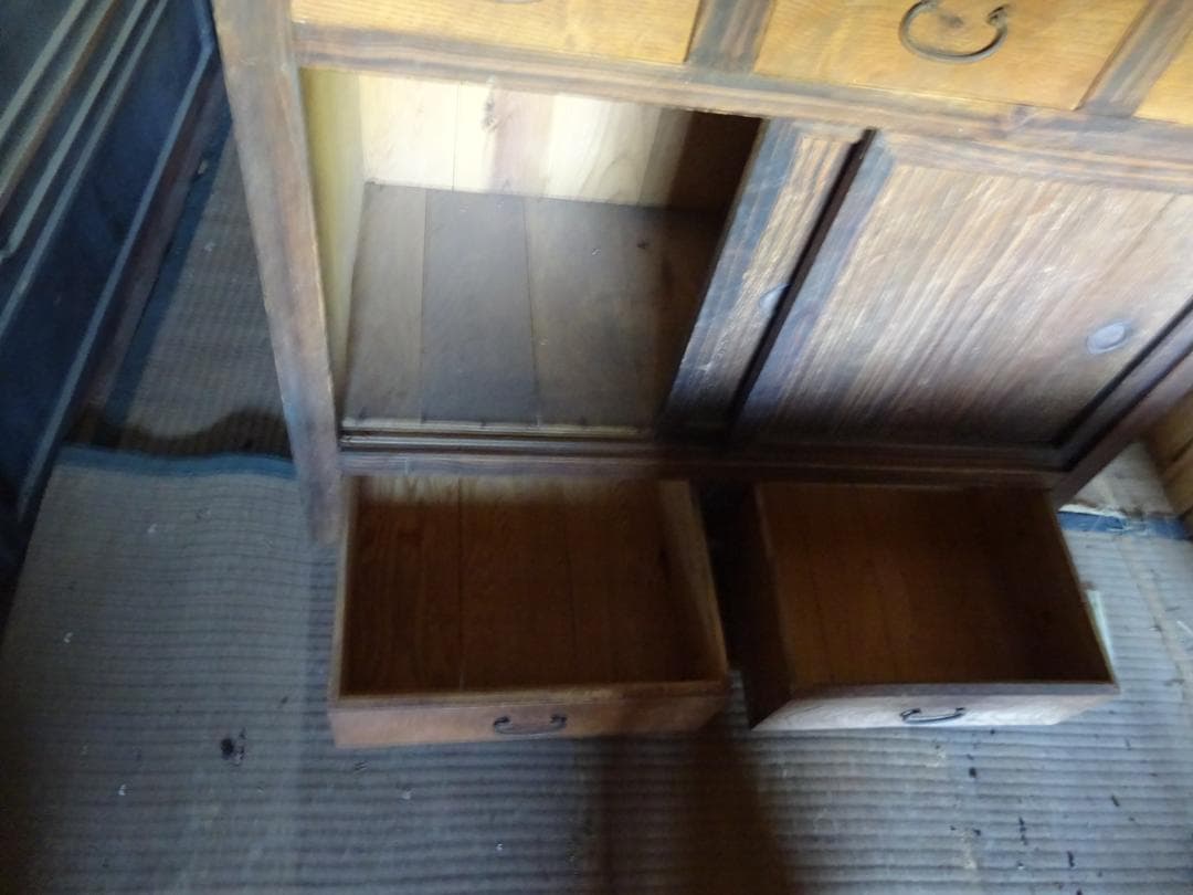 mold★最終値 水屋　食器棚　アンティーク　古民家蔵出し　箪笥　古い家具
