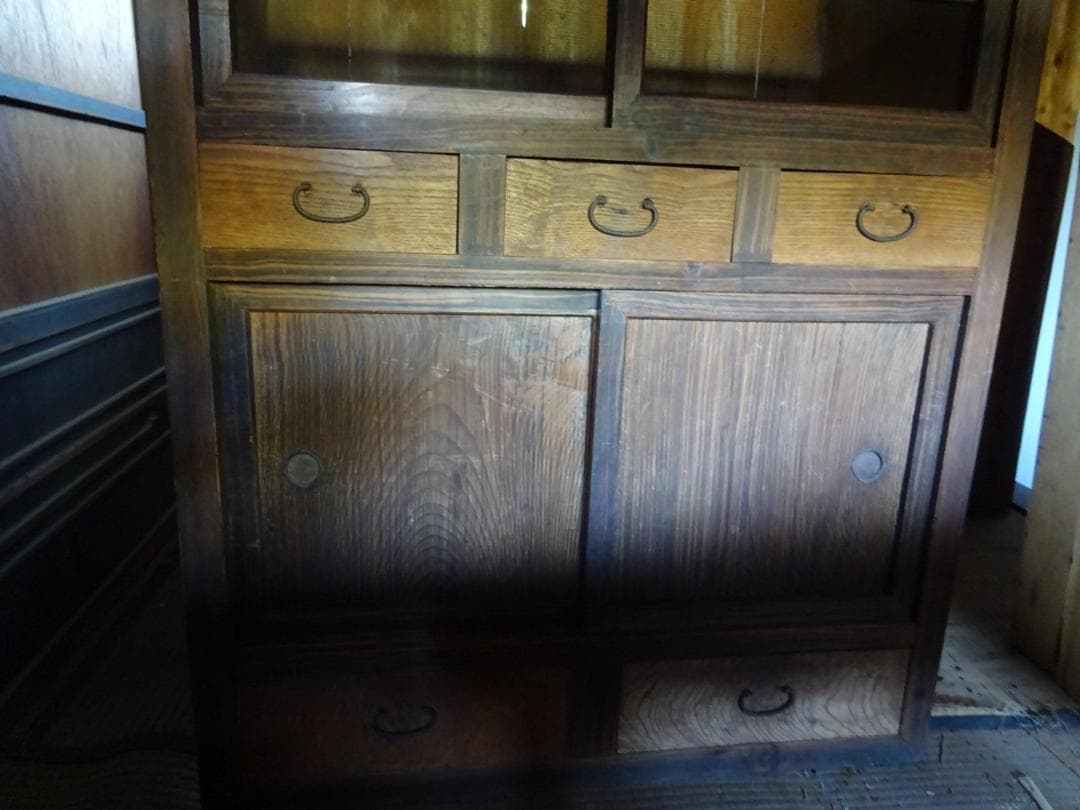 mold★最終値 水屋　食器棚　アンティーク　古民家蔵出し　箪笥　古い家具