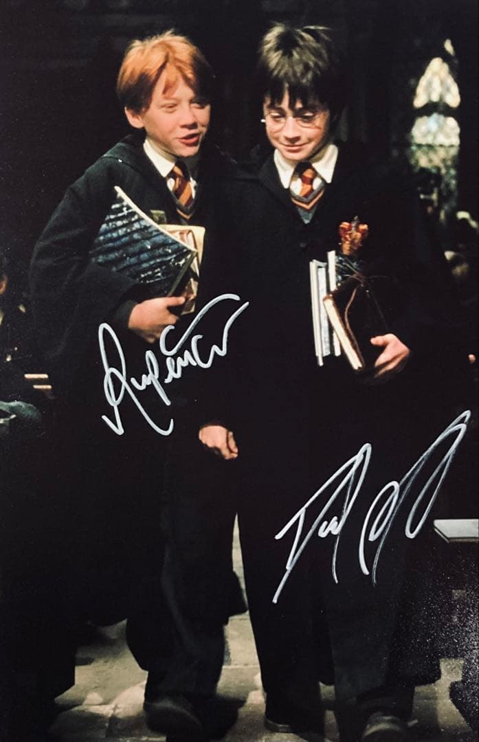 ハリーポッター ダニエル・ラドクリフ ルパート・グリント 直筆サイン入り写真 I