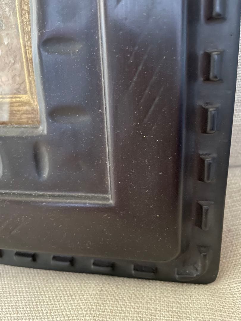 油彩画　木のフレーム付き　F4