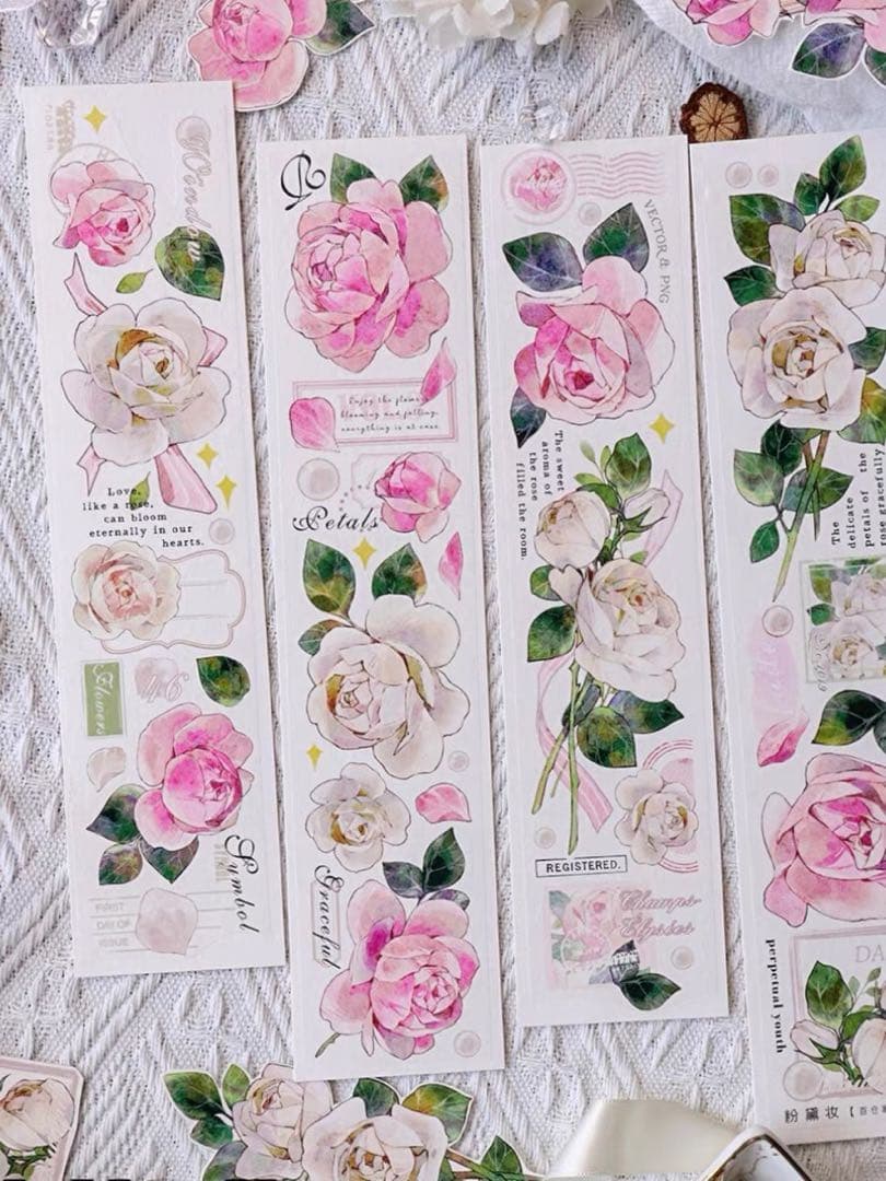 百仓家手帐《粉黛妆》海外マスキングテープ　マステ 【1456】