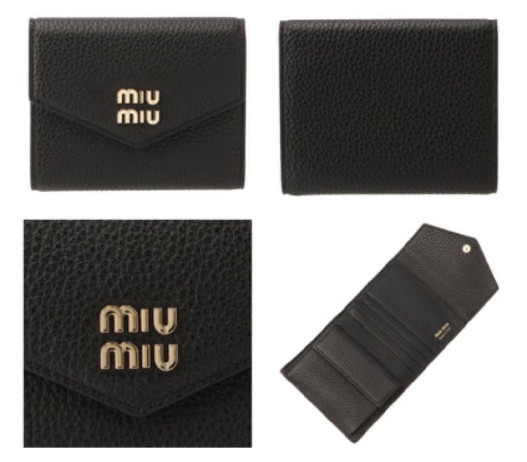 MIU MIU 財布 三つ折り レザー ミニウォレット