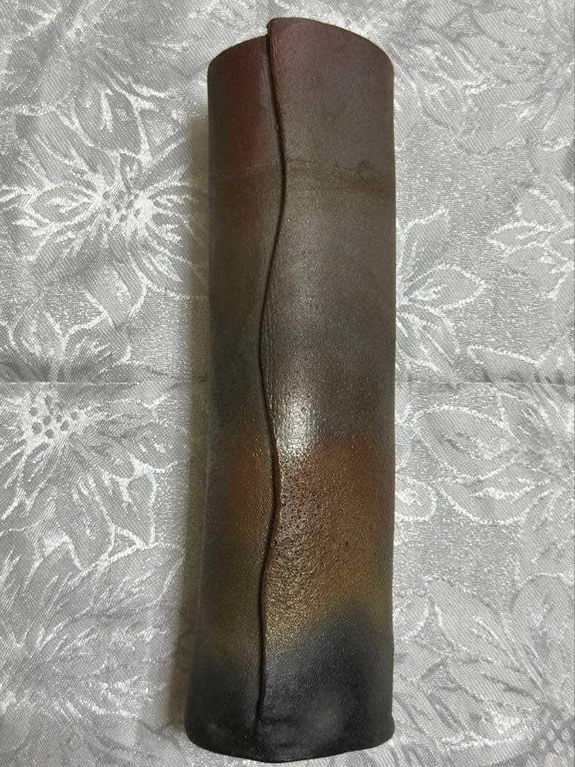 備前焼　花瓶　陶器　落款あり