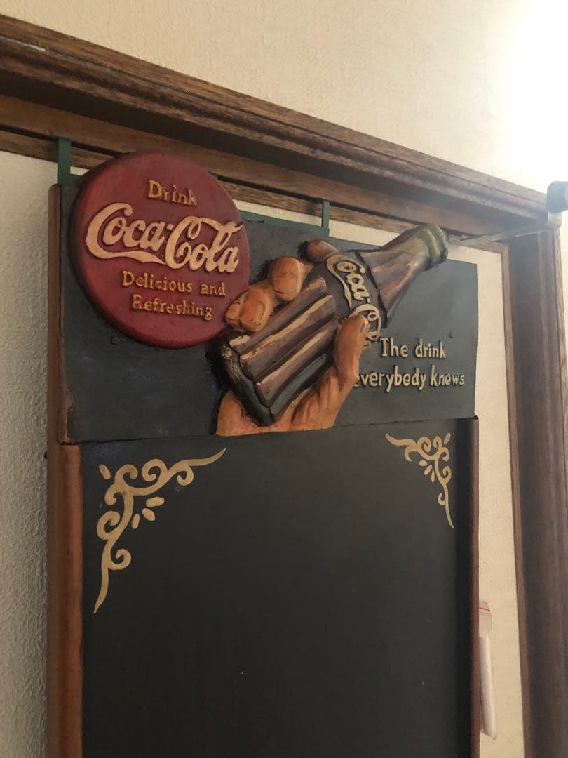 コカコーラ　Coca-Cola木製黒板　新品未使用