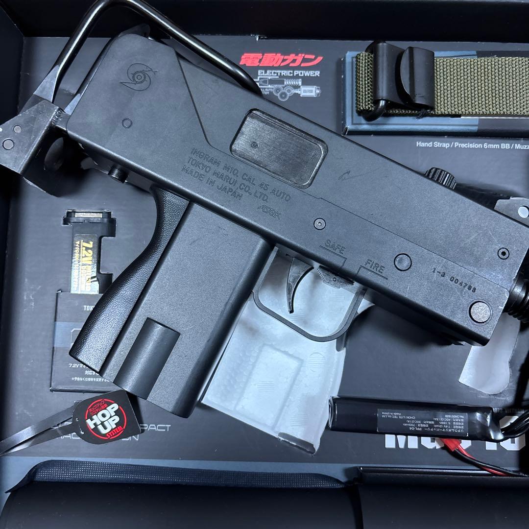 東京マルイMac 10 電動ガン サイレンサー、連射マガジン、リポバッテリー付き
