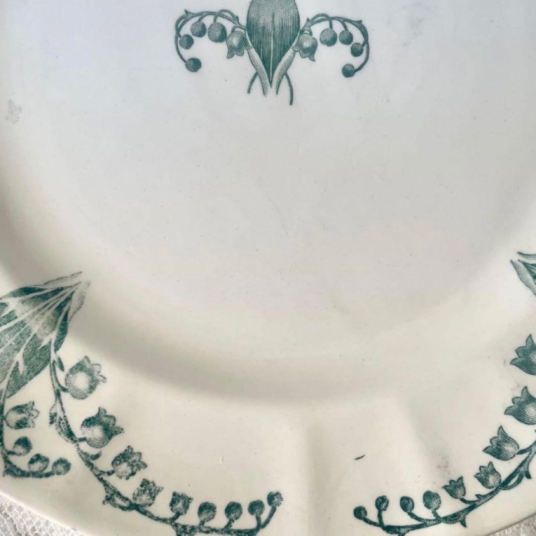 ロンシャンすずらんプレート平皿2枚セット　フランスアンティークミュゲスズラン鈴蘭