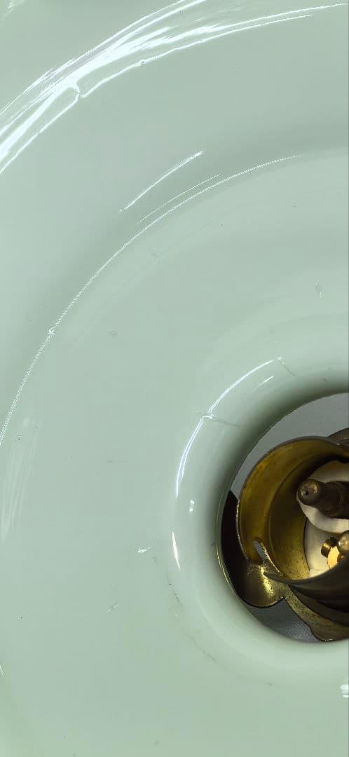 専用　アンティーク 電笠 昭和レトロ 電傘 乳白ガラス レトロ　ウランガラス