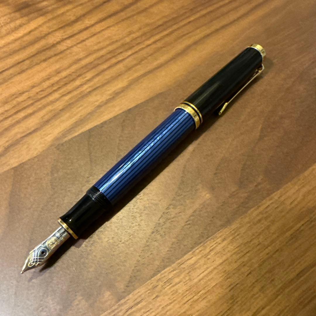 ペリカン Pelikan 万年筆 M600 スーベレーン 青縞 F 細字