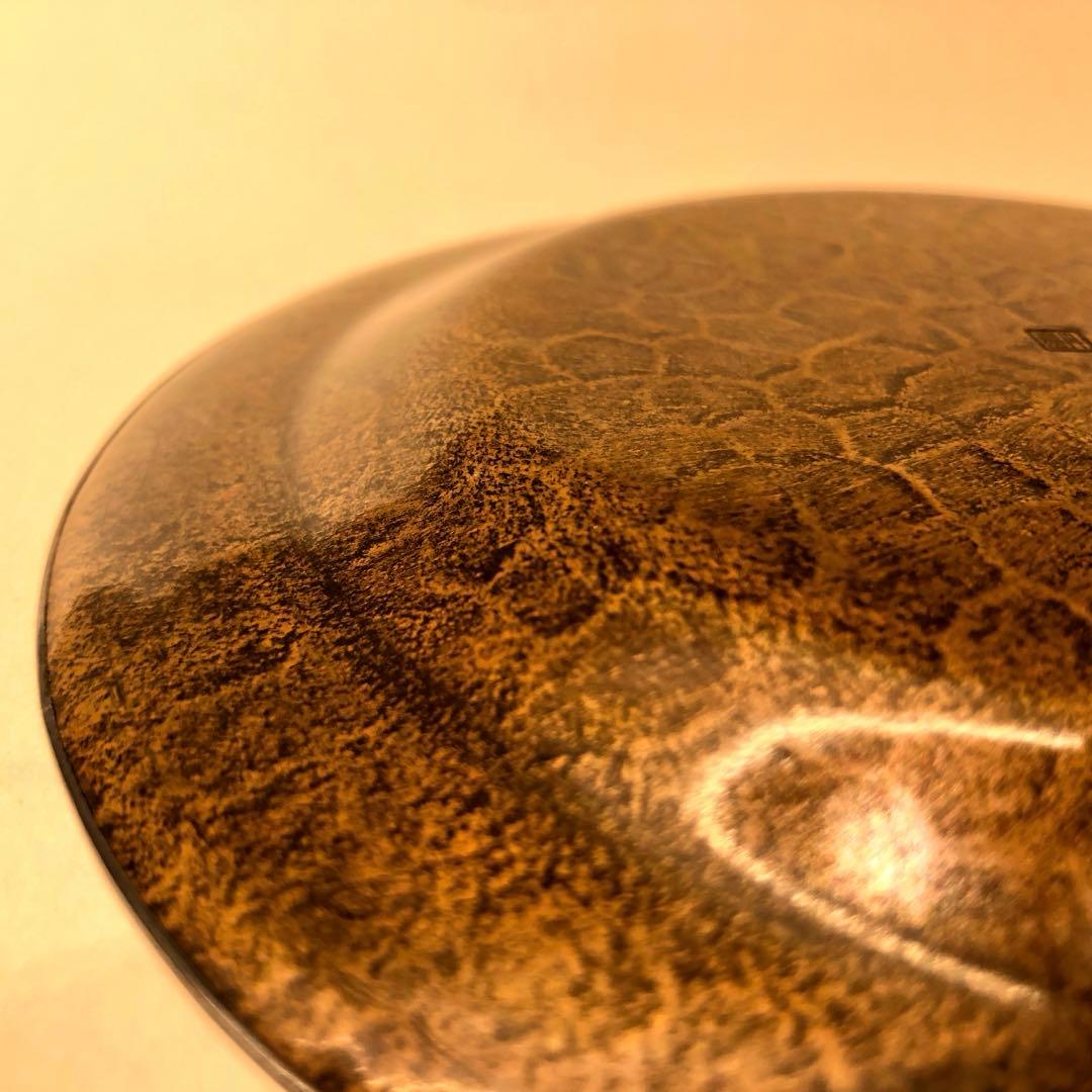 山口丹金製　黄銅銀縁銘々盆　5客