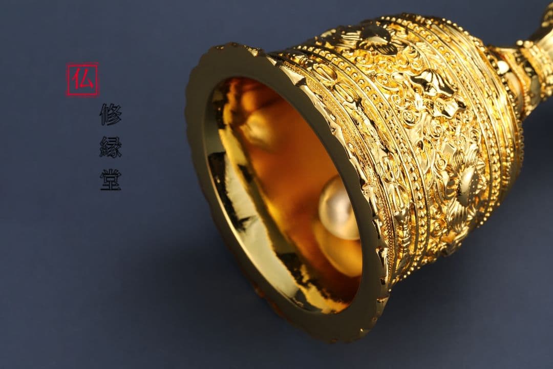 【修縁堂】密教法具 真言宗 金剛降魔法器仏具 鬼面蓮華形宝塔金剛鈴