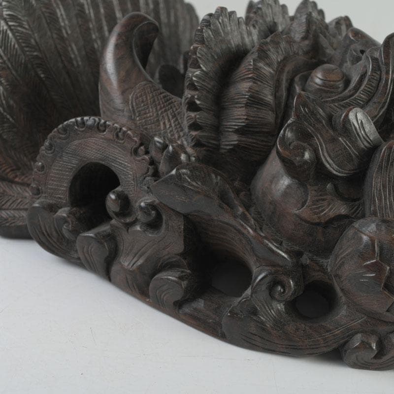 バリ島　インドネシア　木彫　ガルーダ　面　壁飾　C　8630