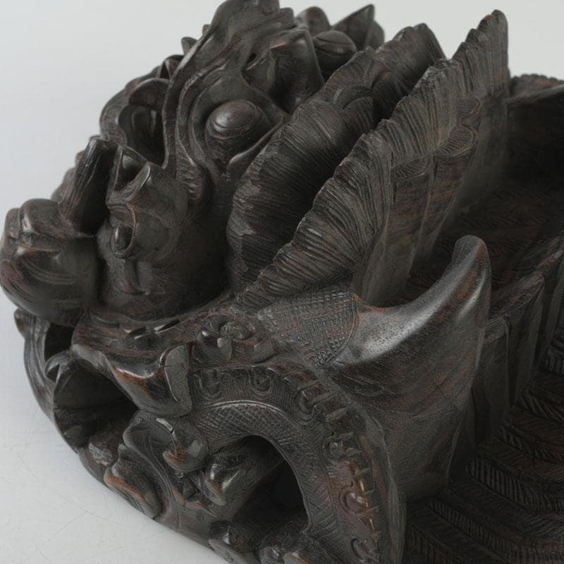 バリ島　インドネシア　木彫　ガルーダ　面　壁飾　C　8630