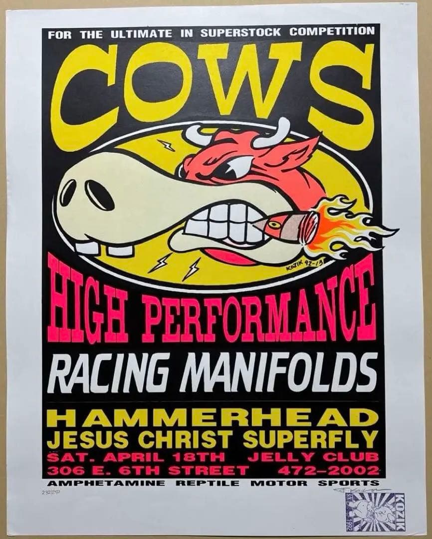 KOZIK COWS シルクスクリーンポスター