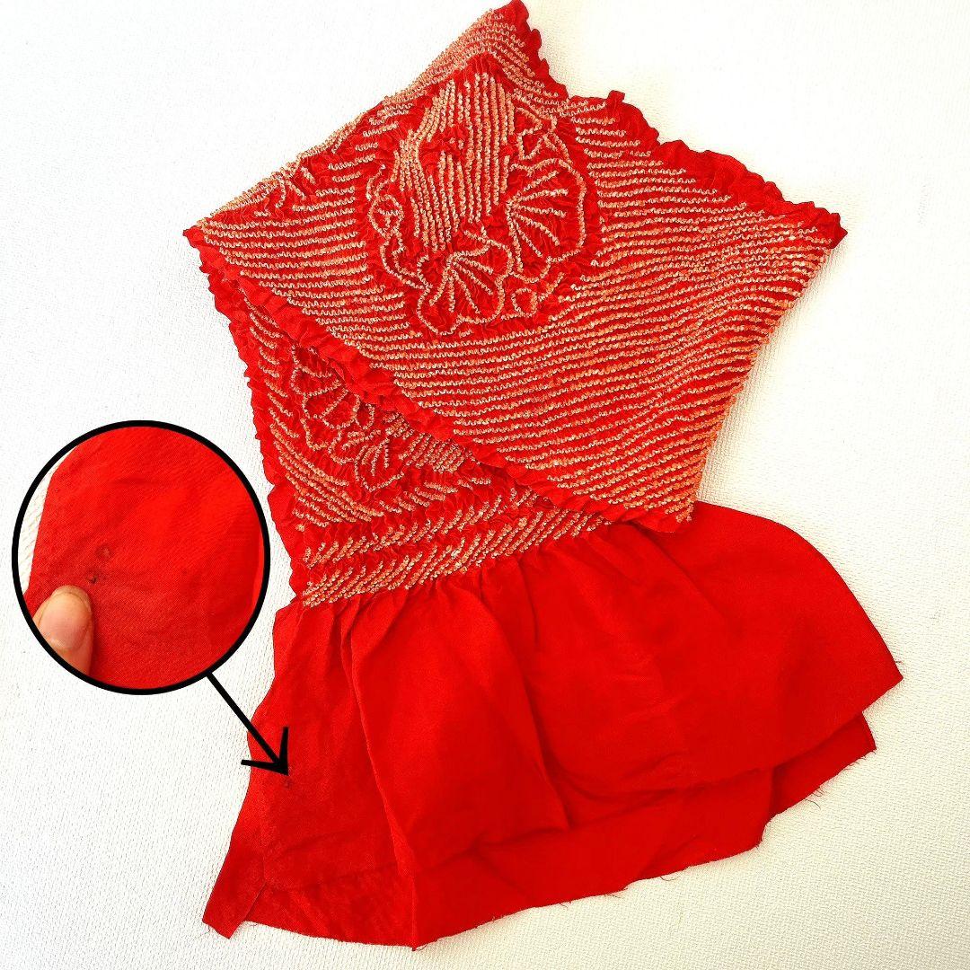 フルセット 七五三 7歳女の子 長着＆長襦袢＆帯＆小物　エメラルド　金銀プリント