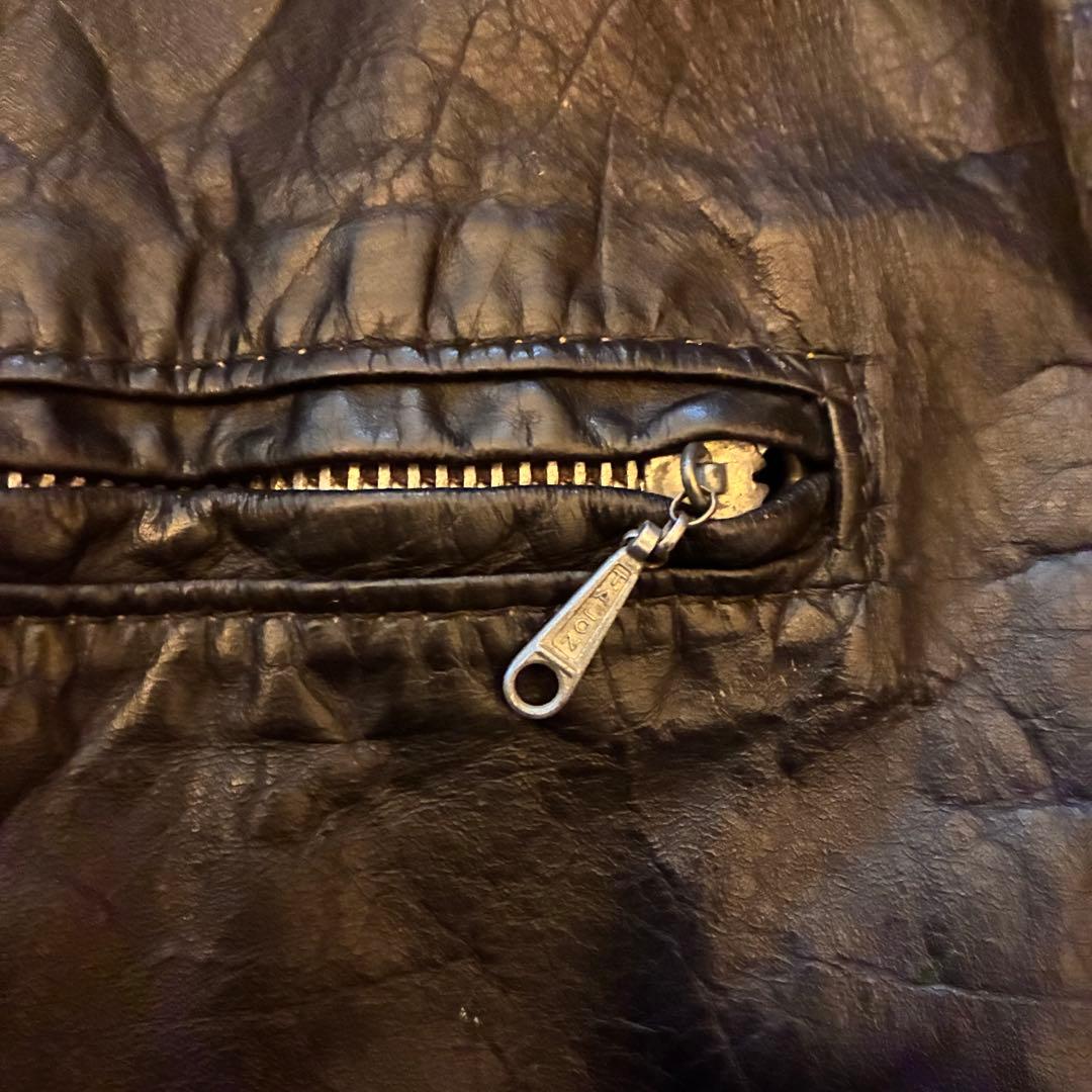 60s〜70s vintage brooks レザーシングルライダースジャケット