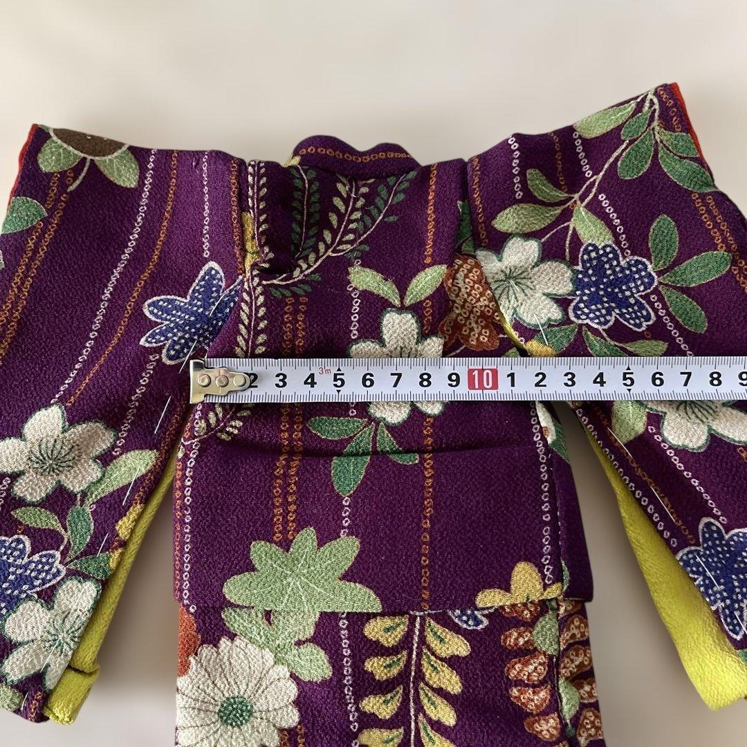 人形の着物　８号　二重　古布ちりめん　102503