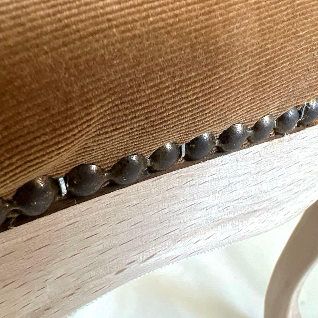 猫脚スツール・茶色 木製フレーム