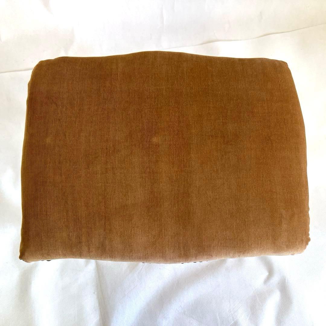 猫脚スツール・茶色 木製フレーム