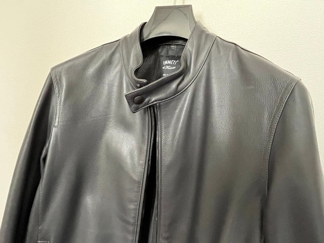 レア！EMMETI JURI カーフスキン シングルライダースジャケット 美品