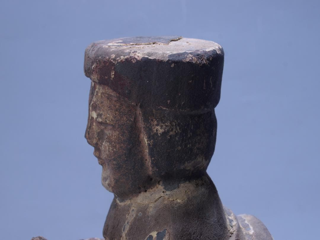 清時代骨董仏像　民間仕入れ品　木制の観音様像※激安骨董品 I0976A1-2