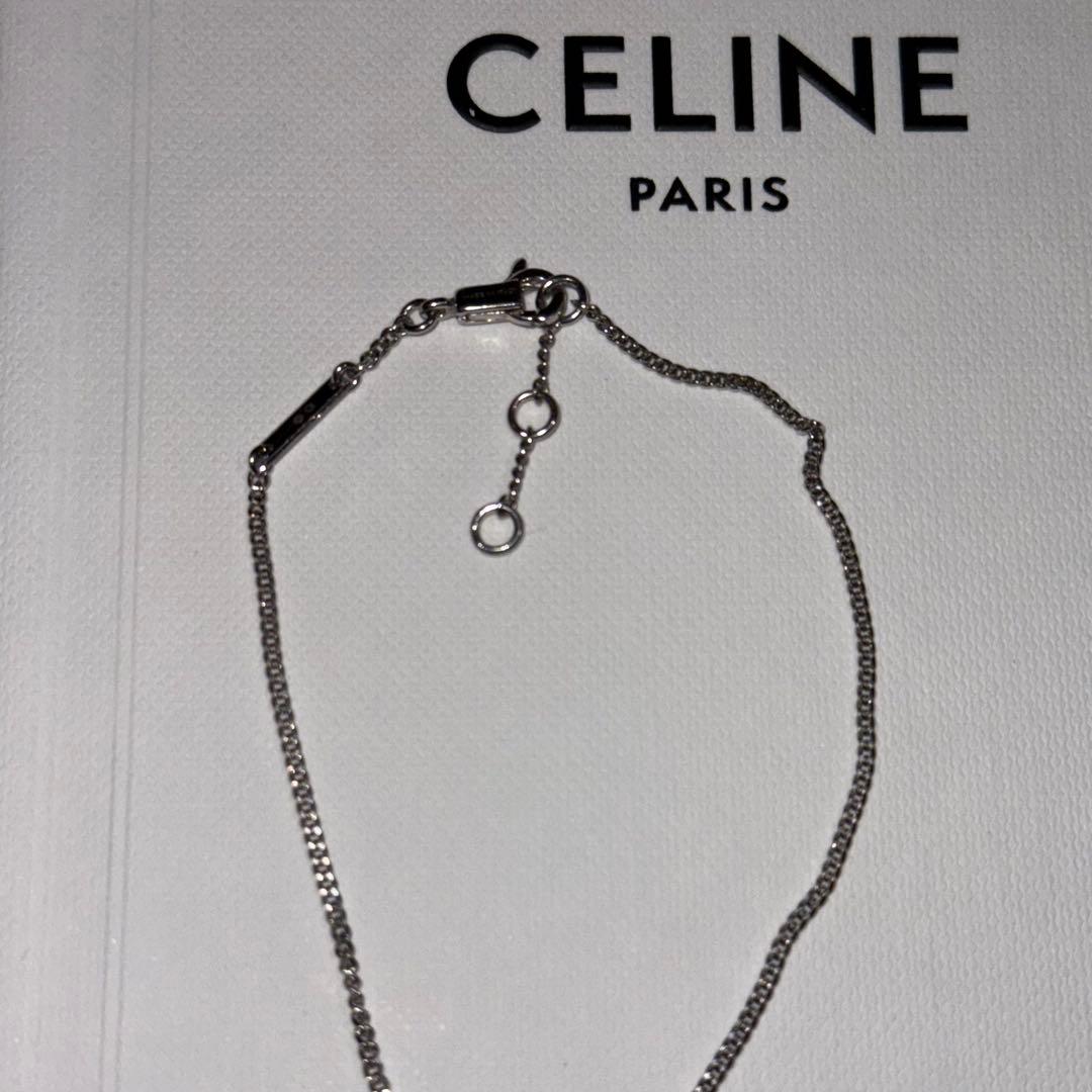 たかたか CELINE シルバー アンクレット オニキス シルバー925