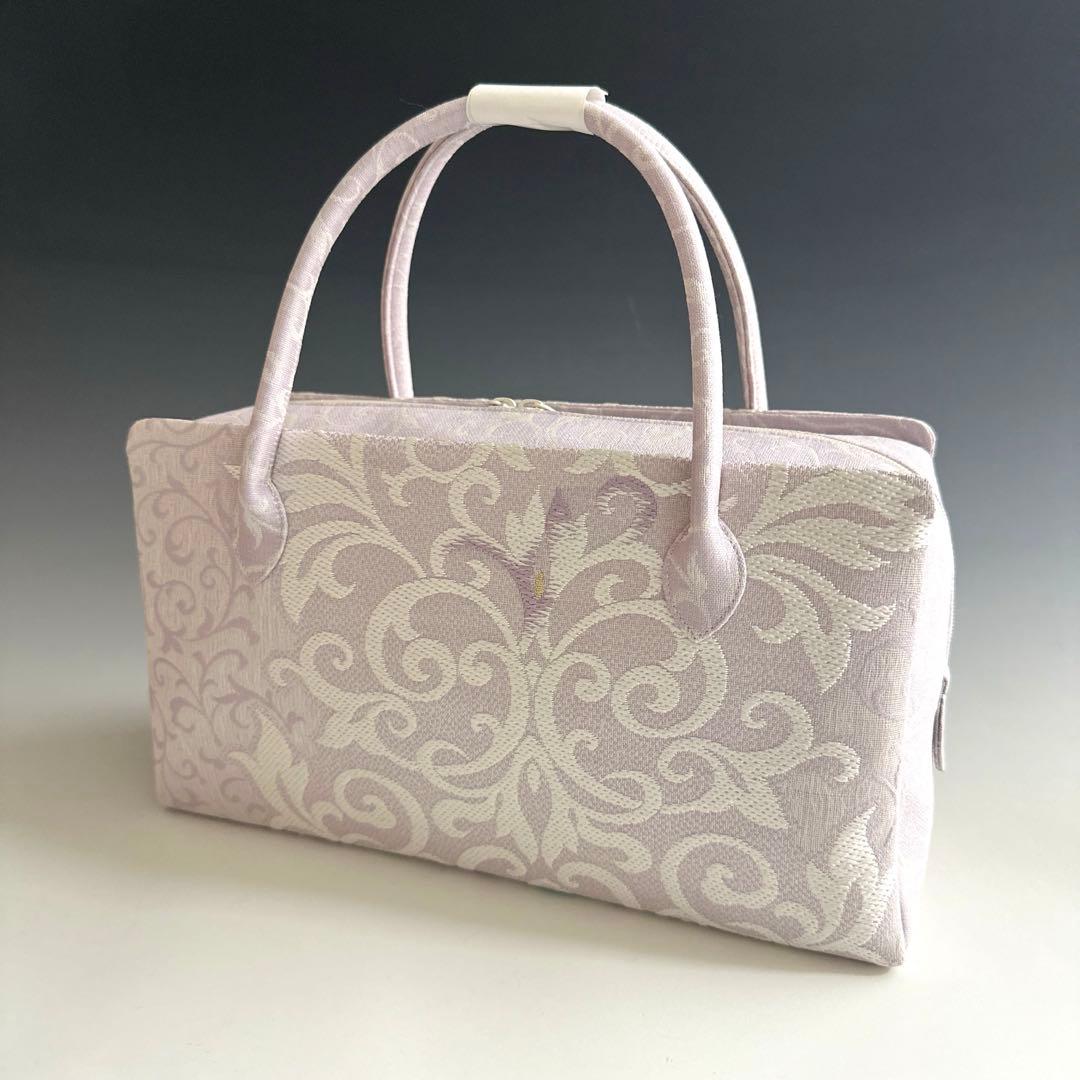 新品未使用品　京都 西陣織　弥栄織物　　　正絹帯地使用　利休バッグ　251213