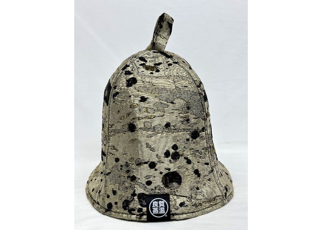 ベストサウナハット　ゴールドペイント風ジャガード生地トリプル!!メッシュ素材