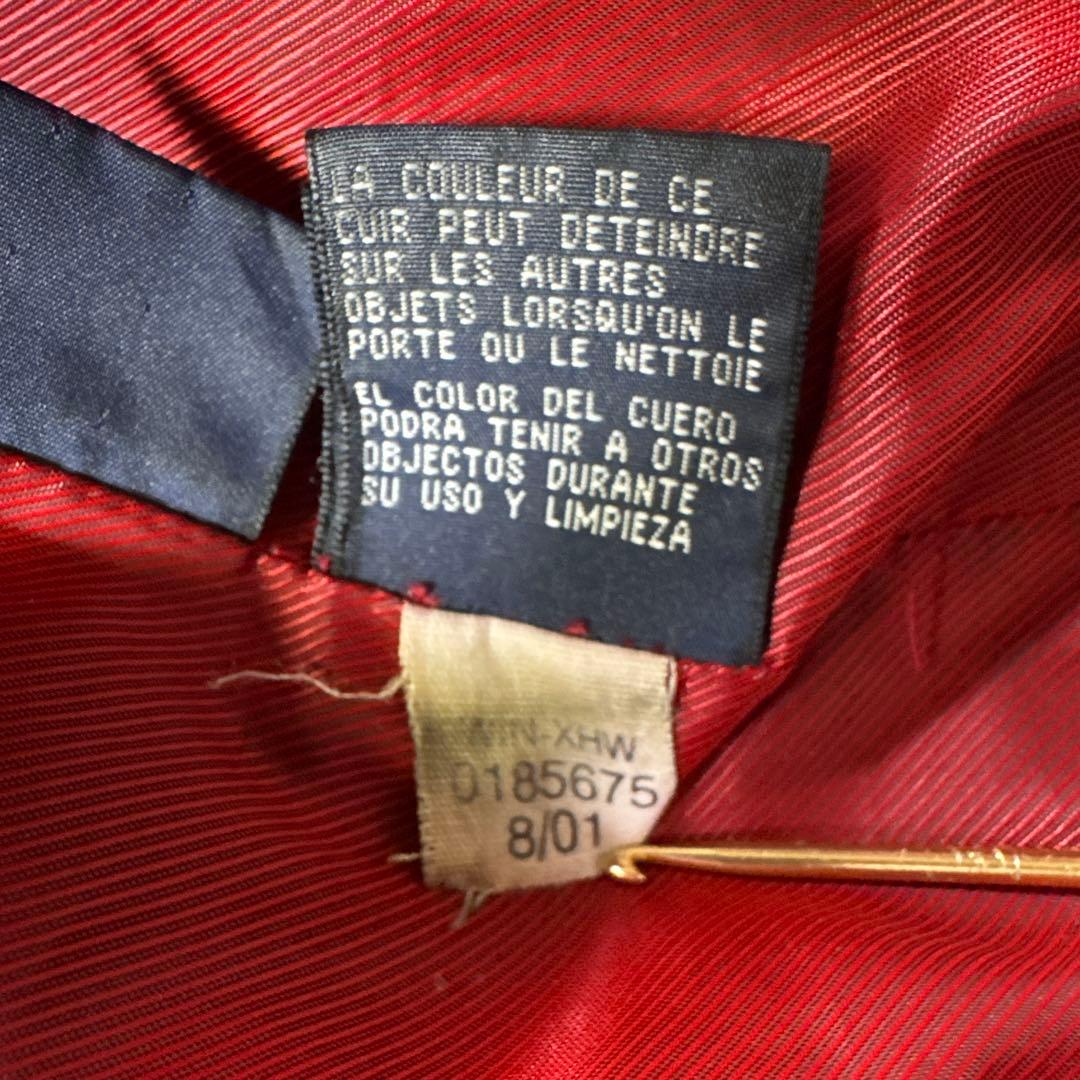 トミーヒルフィガー古着00sカウレザー本革ジャケットシングル　S98