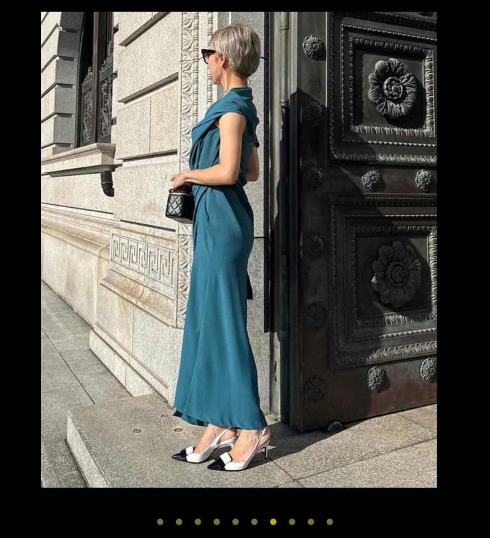 JENNE ドレープワンショルダーワンピース ドレス Sサイズ