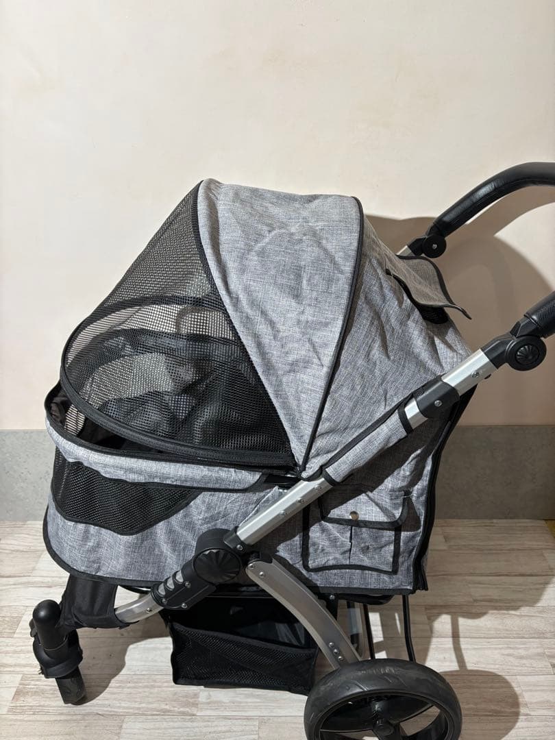 グレー メッシュ ペットカート　大型　30キロ