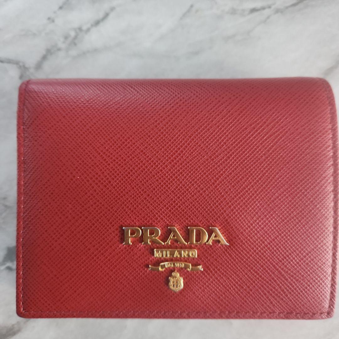 PRADA プラダ 二つ折り財布 財布 サフィアーノミニ財布
