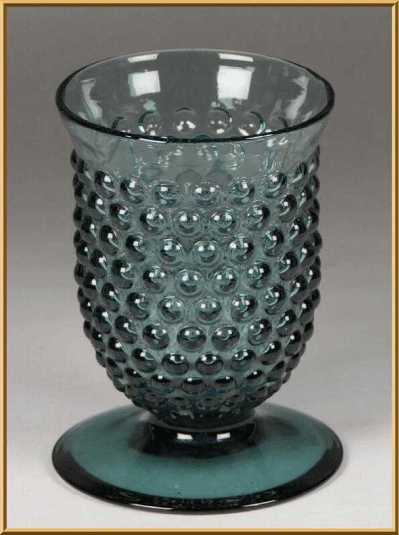 ★ 【ヴァルトグラス あられ文様　ゴブレット】 ワイングラス　ドイツ民藝硝子