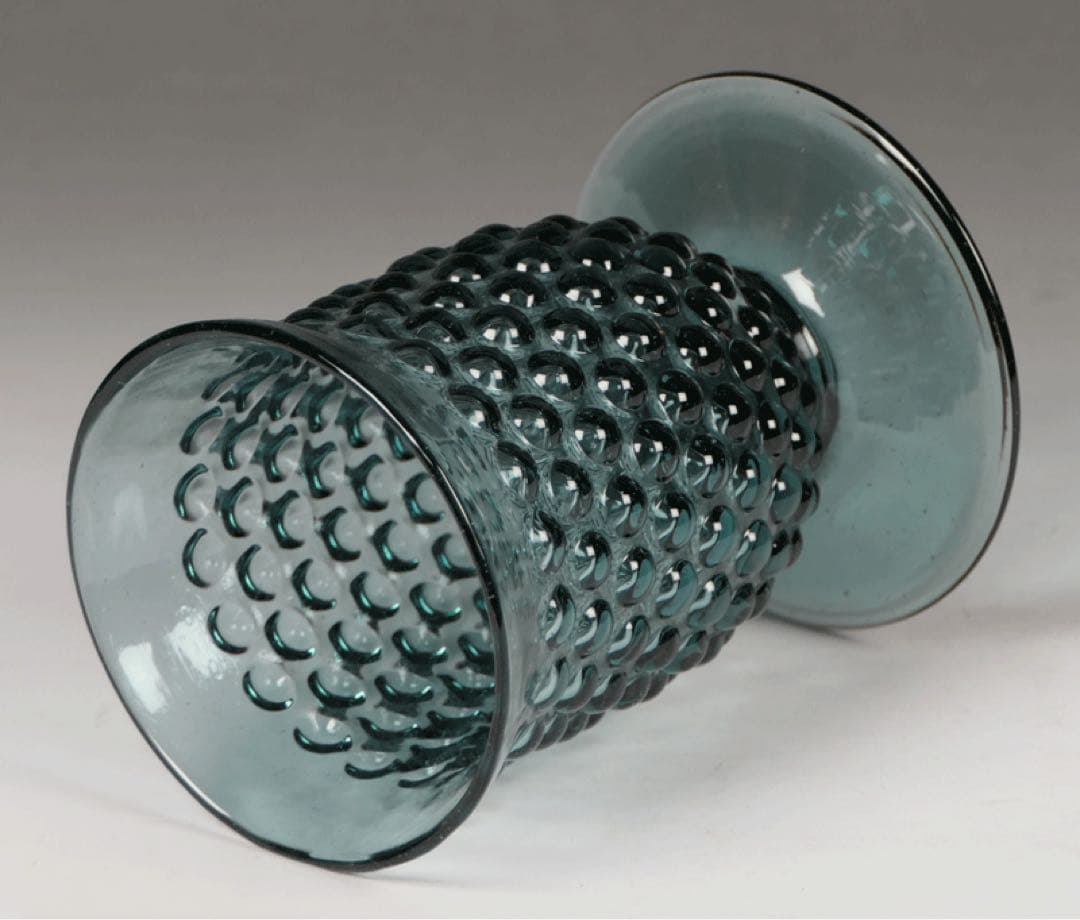 ★ 【ヴァルトグラス あられ文様　ゴブレット】 ワイングラス　ドイツ民藝硝子