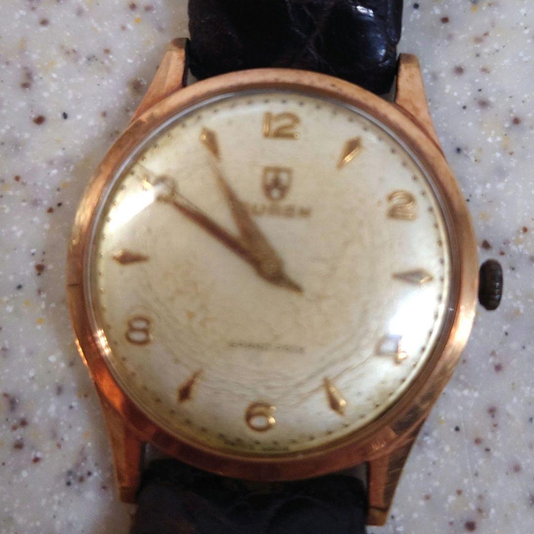 T*1様 【BUREN　SWISS製】 手巻き時計 ゴールドケースワニ皮ベルトア