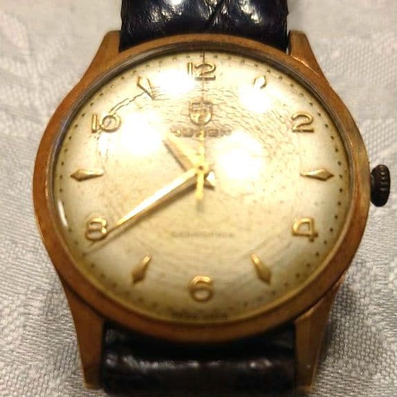 T*1様 【BUREN　SWISS製】 手巻き時計 ゴールドケースワニ皮ベルトア